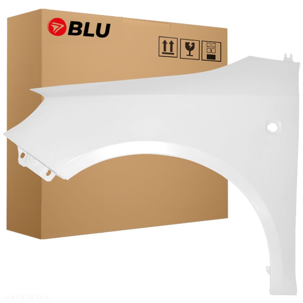 BLU Błotnik SKODA FABIA II 2 5J ROOMSTER PRAKTIK 1026 lewy biały 07-15 przód CandyWeiss - 1
