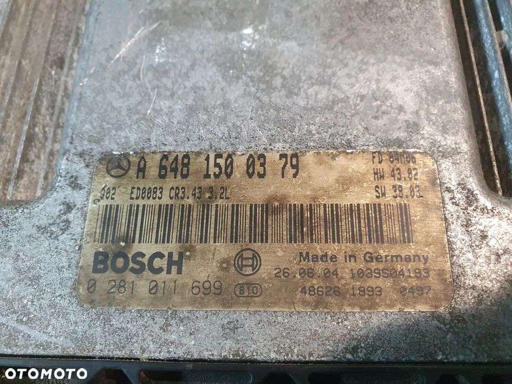 Komputer sterownik silnika A6481500379 Mercedes-Benz W211 0281011699 - 2
