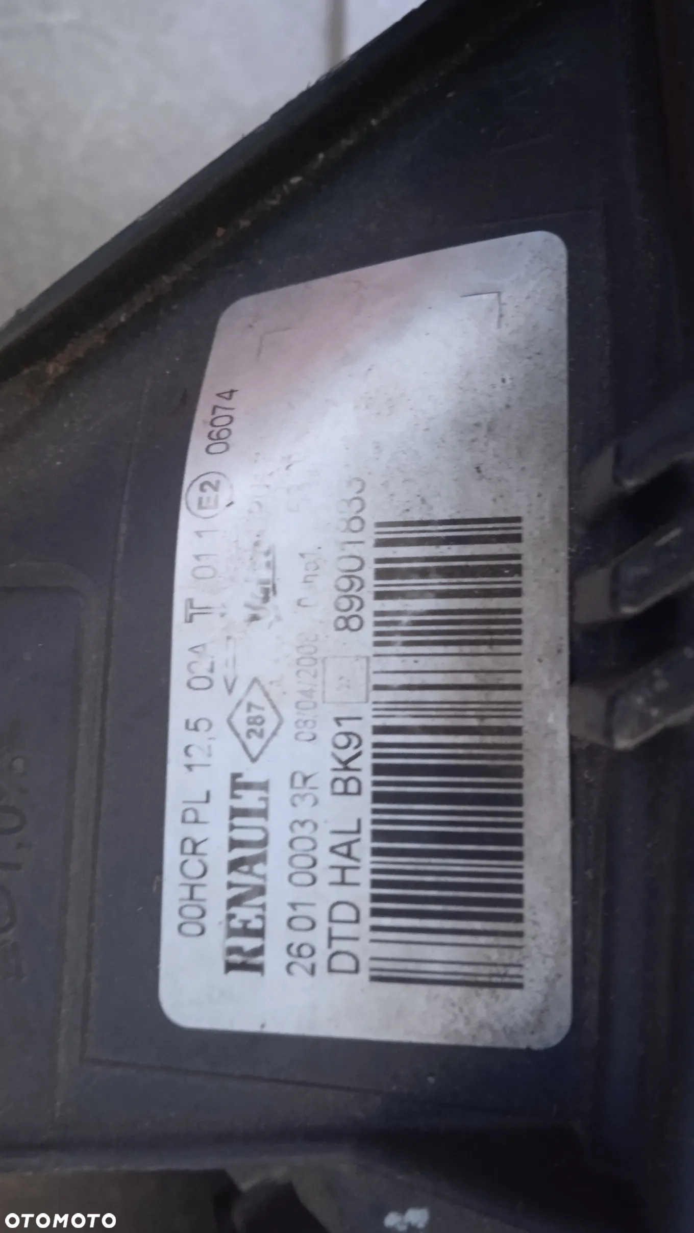 Lampa Przód Renault Laguna III lewa prawa 89901834 89901833 - 3