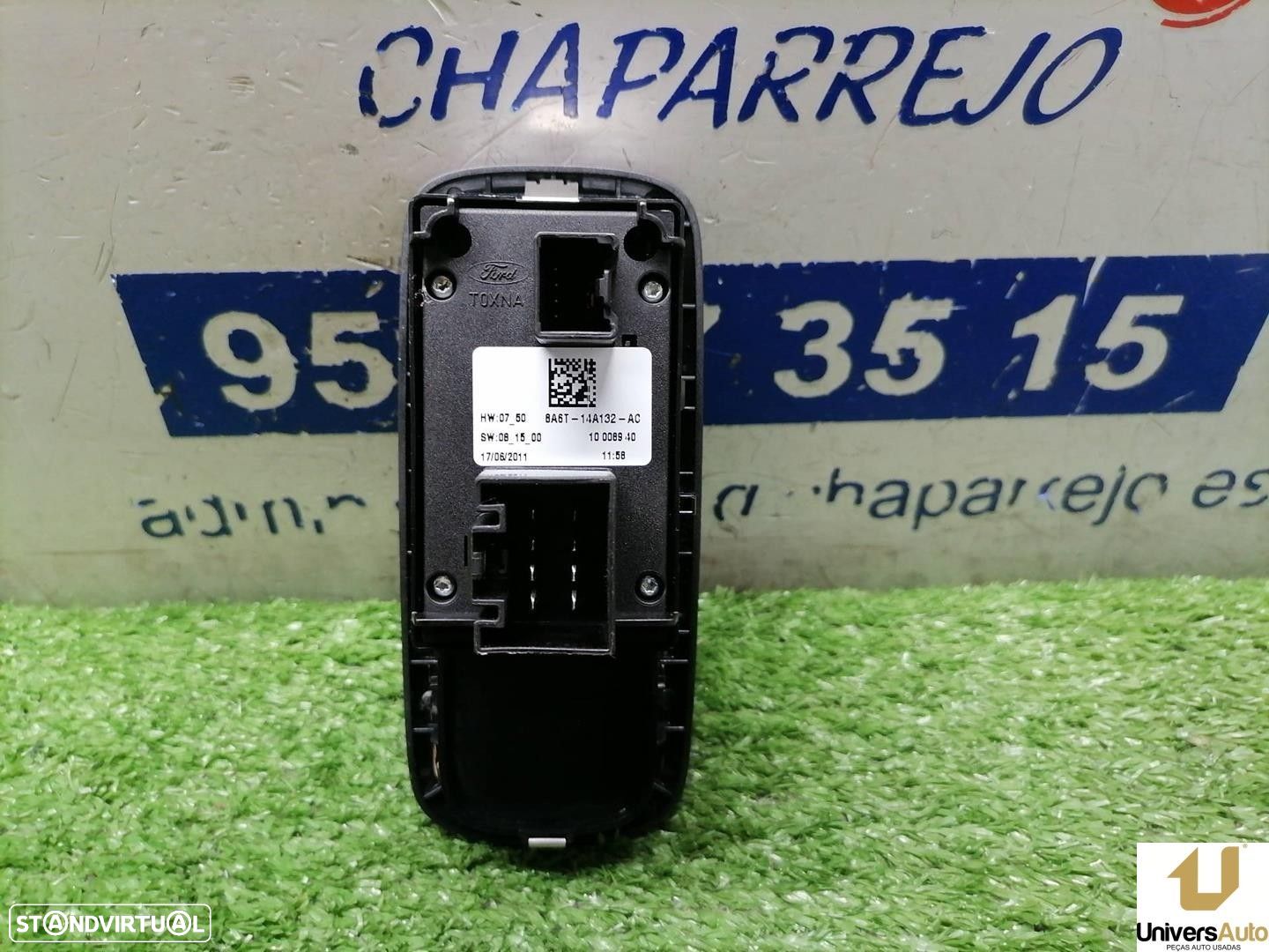 COMANDO ELEVADOR DE VIDRO FRONTAL ESQUERDO FORD FIESTA VI 2011 -8A6T14A132AC - 1