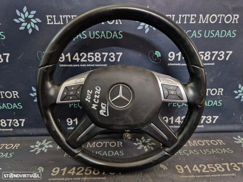 Volante usado pele com airbag MERCEDES CLASS C W204 FACELIFT - 3