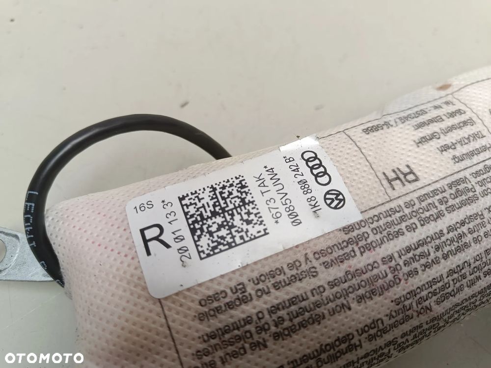 Poduszka Powietrzna Fotela VW CC Passat CC Scirocco Airbag W Fotel Prawy Prawa 1K8880242B - 3