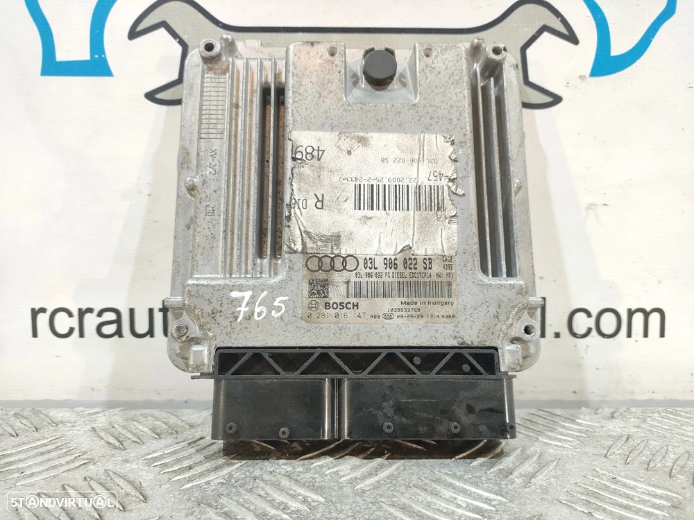 CENTRALINA ECU MOTOR BOSCH AUDI A6 C6 4F2 2.0 TDI 140CV CAGB 0281016147 03L906022SB VW VOLKSWAGEN SKODA - 3