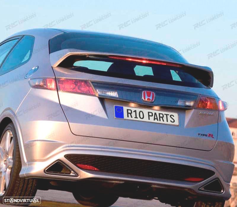 AILERON SPOILER TRASEIRO HONDA CIVIC 8 HATCHBACK 08-12 LOOK R - 3