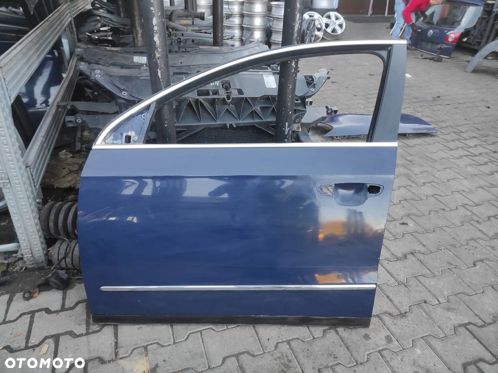 VW PASSAT B6 LA5E NIEBIESKIE DRZWI PRZÓD LEWY PRZEDNIE LEWE WYSYŁKA !!!!!! - 1
