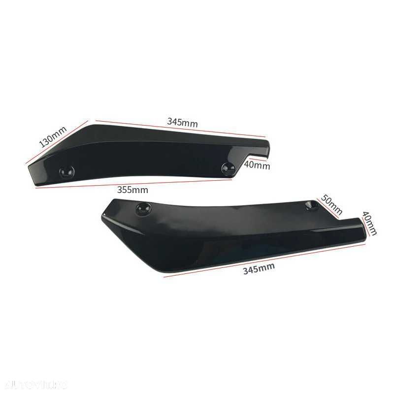 Set Ornamente Prelungiri Extensii LIP Bara Spate Flapsuri,Negru Lucios - 3