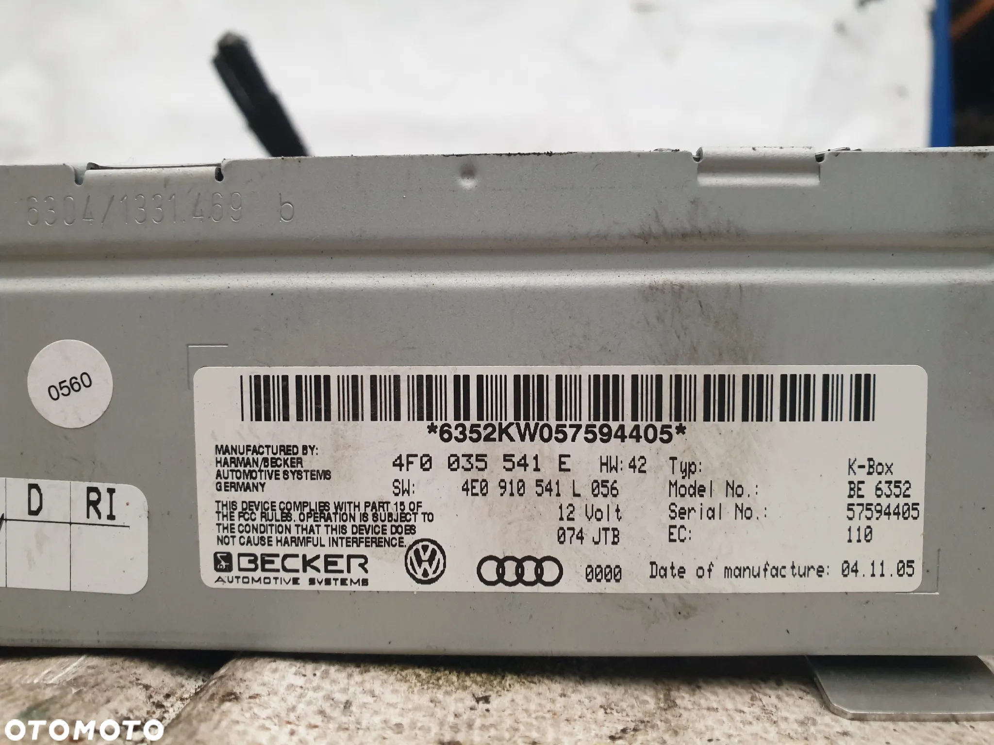 Audi A6 C6 K-Box Audio 4F0035541E - 5