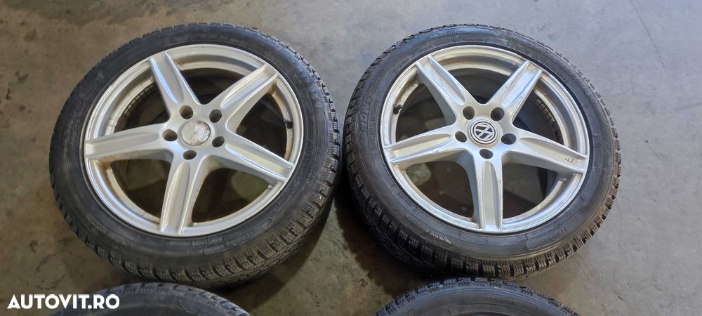 Set jante aliaj pe 17 volkswagen vw passat B6 sedan cu anvelope de iarna DOT 2020 - 9