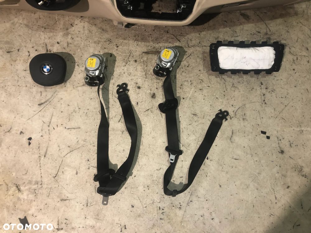 KOMPLET SET DESKA HEAD UP BMW 6 GT G32 CANBERABEIGE AIR BAG PASY PRZÓD - 8
