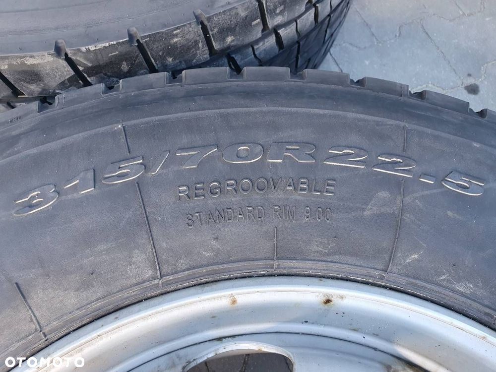 KOŁA FELGI OPONY TYŁ KOMPLET 315 70 22.5 DAF XF 106 STALOWE - 5