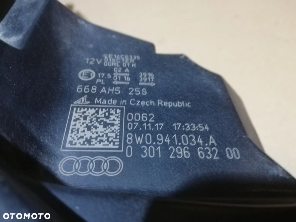 AUDI A4 B9 LAMPA LEWY PRZÓD PRZEDNIA FULL LED ANGLIK UK 8W0941033A 8W0941034AA - 9