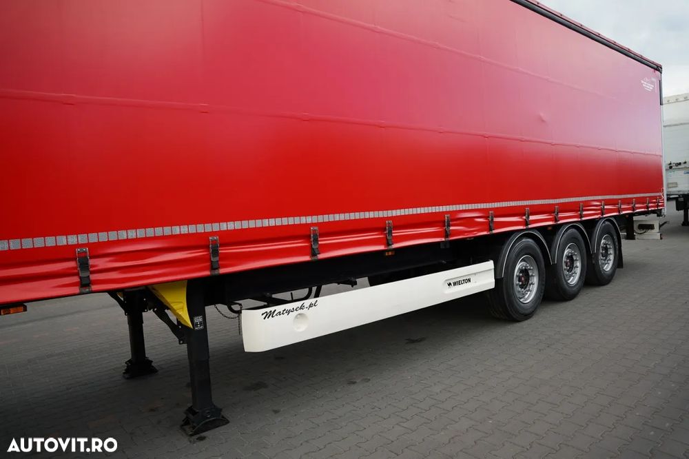 Wielton / CORTINĂ STANDARD / REMORCA DIN OȚEL - 9 M / AXĂ CULISANTĂ / ACOPERIȘ CULISANT / SAF / - 10