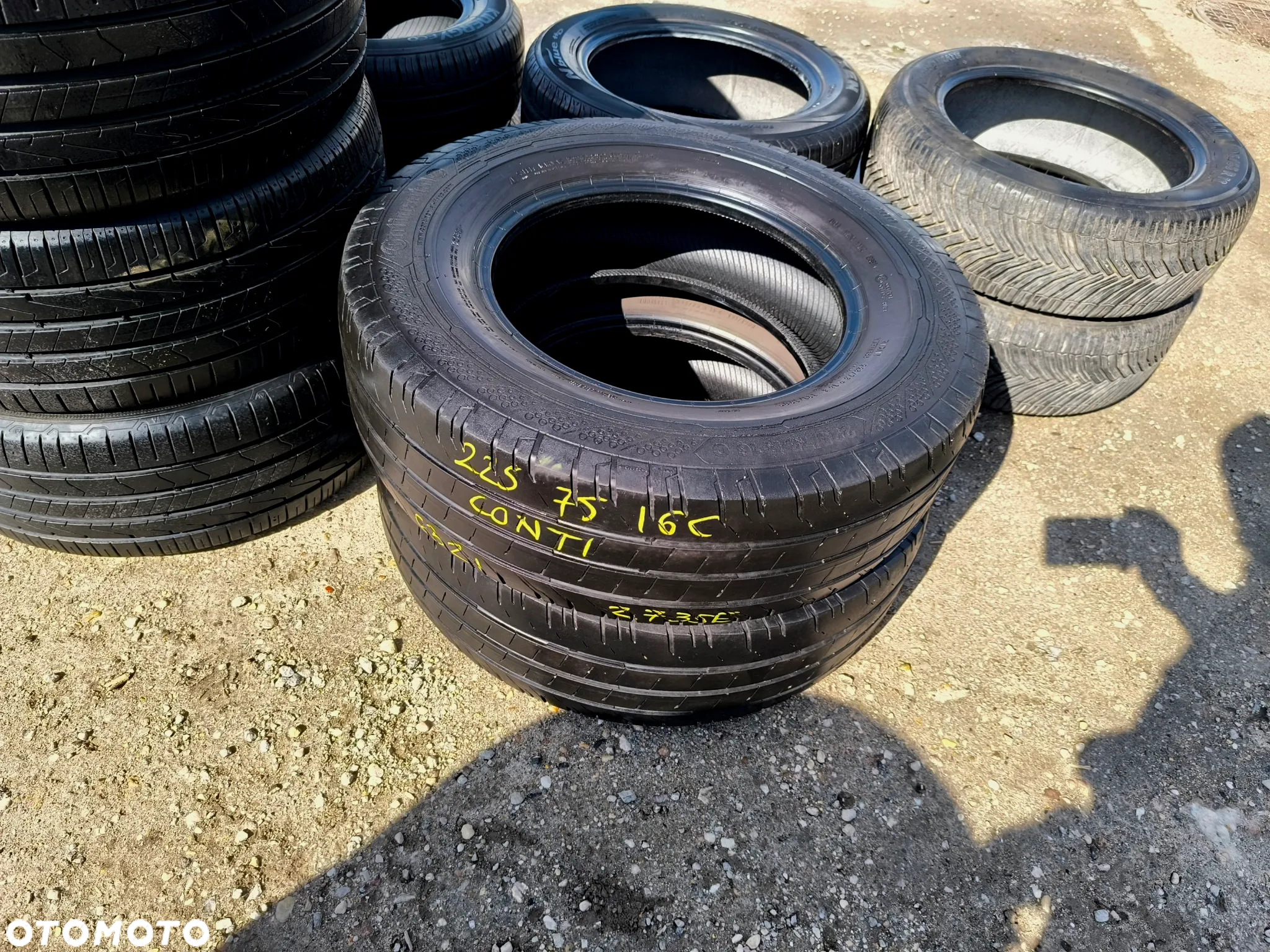 225/75R16C 16 C 121/120R Opony Letnie Lato CONTINENTAL ContiVanContact 200 6,5mm Legnica ALU-RAD 21r. 225/75 - 4