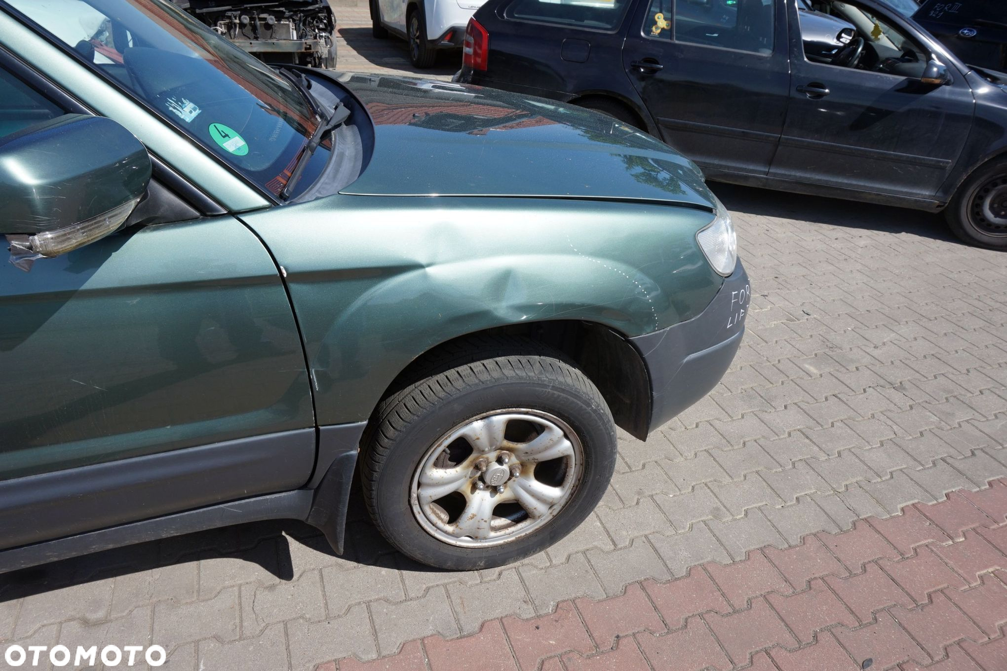 MASKA ZDERZAK BŁOTNIKI LAMPY FORESTER II SG LIFT 5F6  SUBARU 2006-2008 ZIELONY EVERGREEN PRZÓD KOMPLETNY - 16