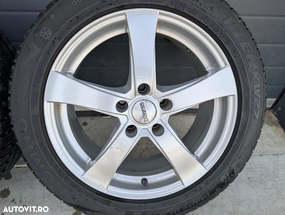 Jante DEZENT 17'' 5x112 KBA 47688 Audi Vw Skoda Seat+anvelope iarna 225/50 R17 KUMHO dot 2013 - 5