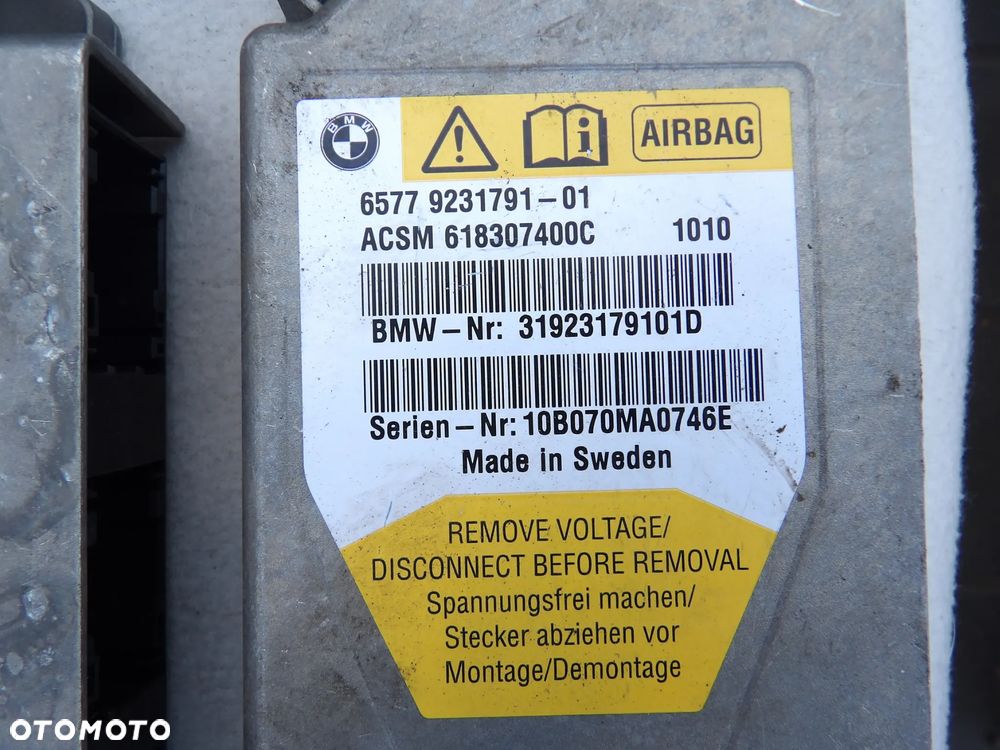 BMW MODUŁ SENSOR AIRBAG - 9231791 - 1