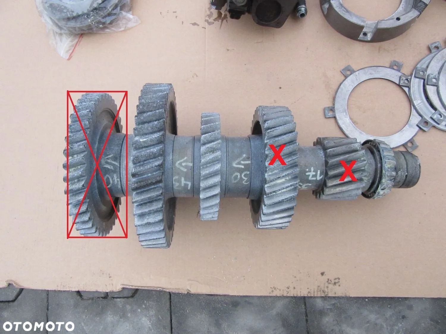 Wałek choinka skrzyni biegów 3712169M3 Massey Ferguson 8110 8120 8130 8140 8150 8160 8170 8180 - 1