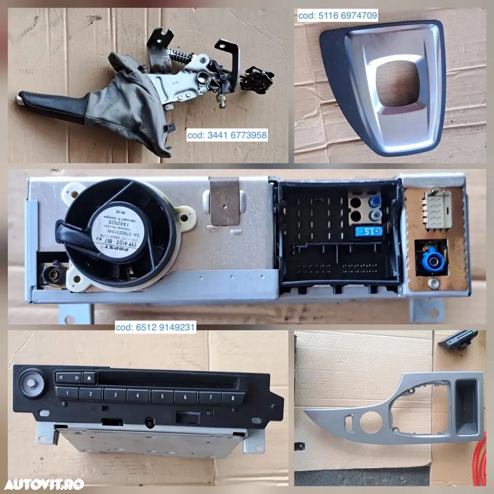 display navigatie ceasuri bord radio cd modul airbag ecu modul control lumini bloc lumini oglinda retrovizoare airbag volan bmw E60 E60 lci E 61 E61 lci E 70 E71 - 5
