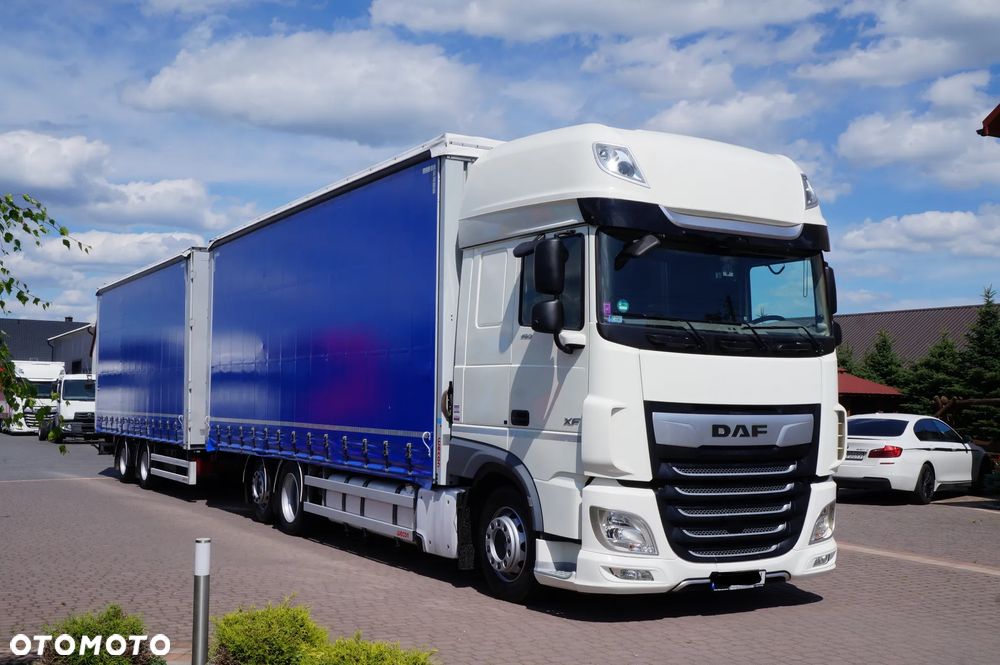 DAF XF 480 EURO 6 ZESTAW TANDEM PRZEJAZDOWY 120 M3  7,7 M + 7,7 M WECON