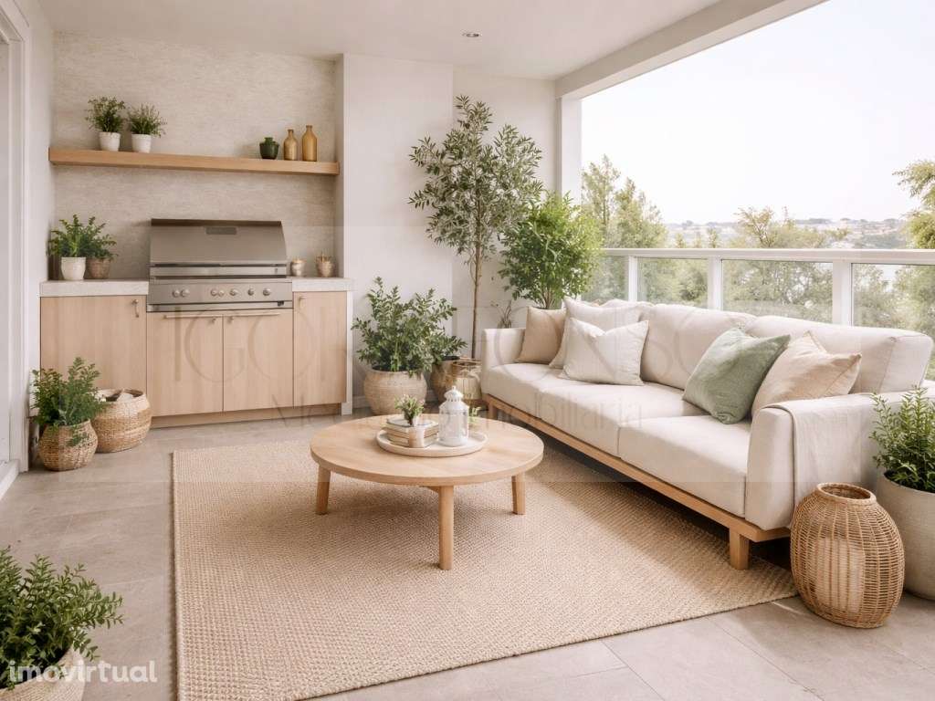 Apartamento Moderno T2 com varanda e churrasqueira - Grande imagem: 3/8