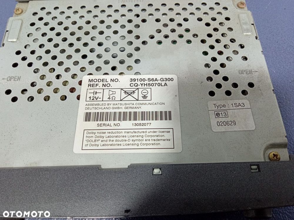 HONDA CIVIC VII RADIO FABRYCZNE OEM KASETY 39100-S6A-G300 - 5