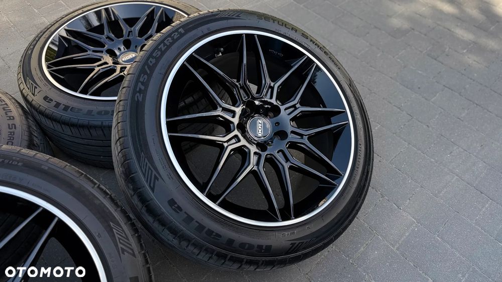 Kola r21 5x130 275/45 ET48 10.5J audi q7 sq7 porsche cayenne volkswagen vw touareg DOTZ Black alufelgi LongBeach - 4