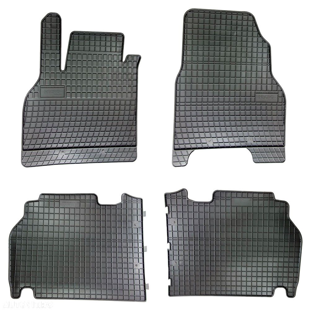 Set covorase auto din cauciuc Renault Kangoo 2 5loc 2007-2021, Negru, presuri BestAutoVest, negre, 4 buc. - 1