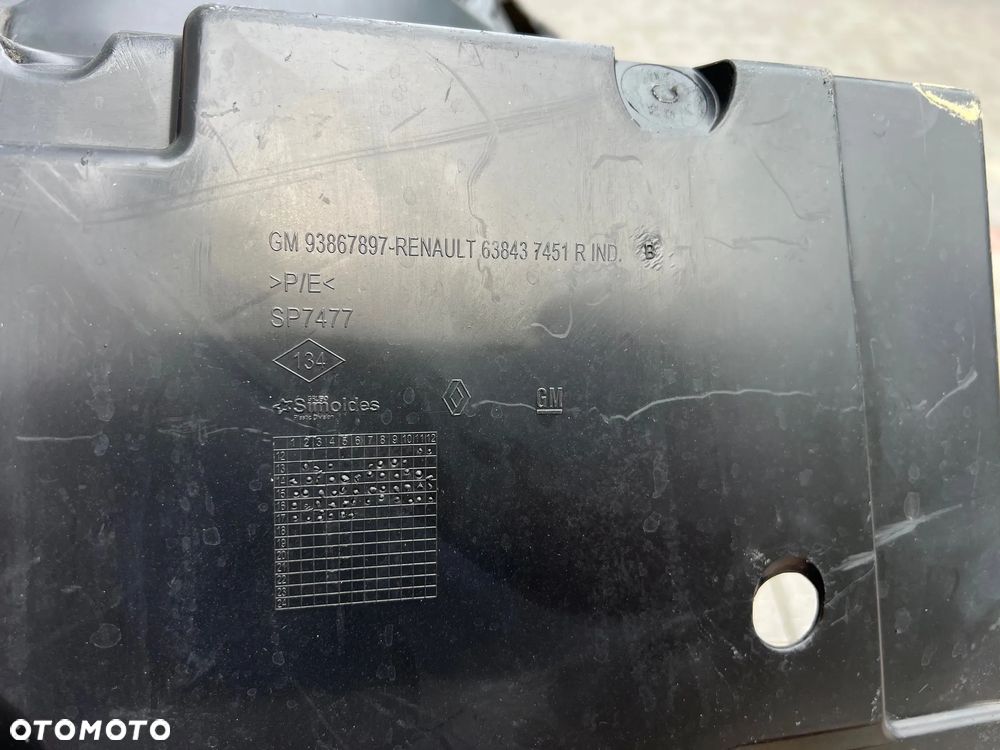 NADKOLE PRZÓD PRZEDNIE LEWE RENAULT TRAFIC III VIVARO B TALENTO 93867897 93867899 - 4