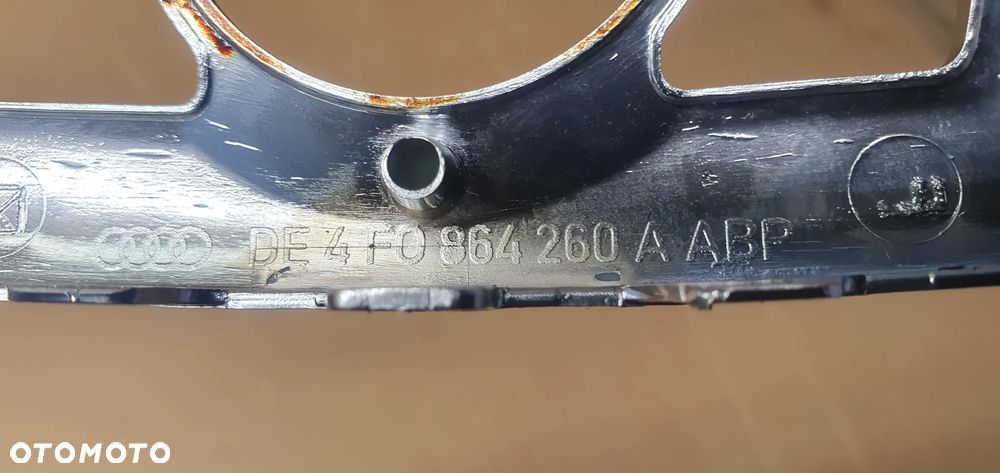 Ramka dekor tunelu zmiany biegów chrom Audi A6 C6 4F0864260A - 7