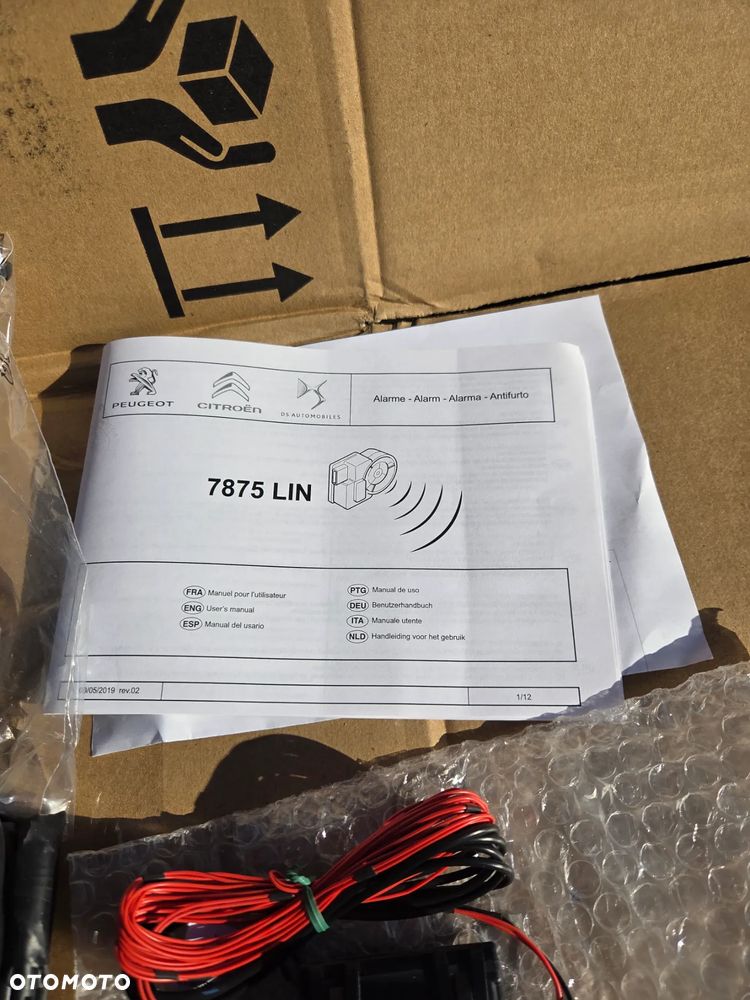 System alarmowy Alarm Citroen Peugeot Opel DS 1649615780 7875LIN Alarm antywłamaniowy z modułem antypodnośnym - 5