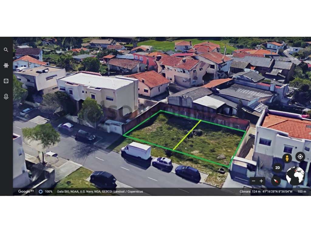 Lote de Terreno 410m2, Castêlo da Maia para construção de duas Mora... - Grande imagem: 2/5
