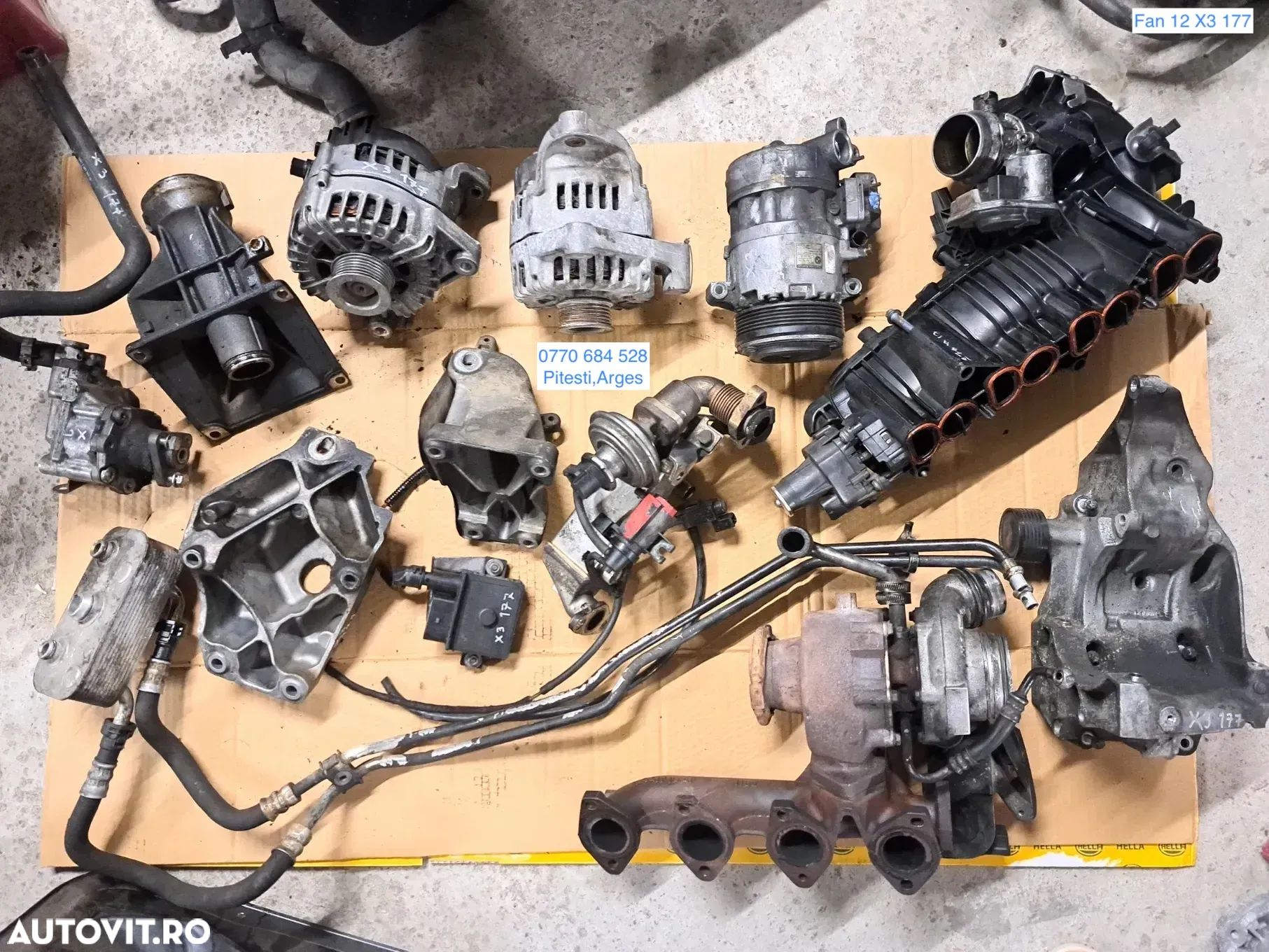 Turbina Galerie admisie Compresor Alternator  Racitor gaze EGR supapa Termoflot Pompa servo Instalatie electrica Bmw  X3 E83 X3 E83 Lci - 1