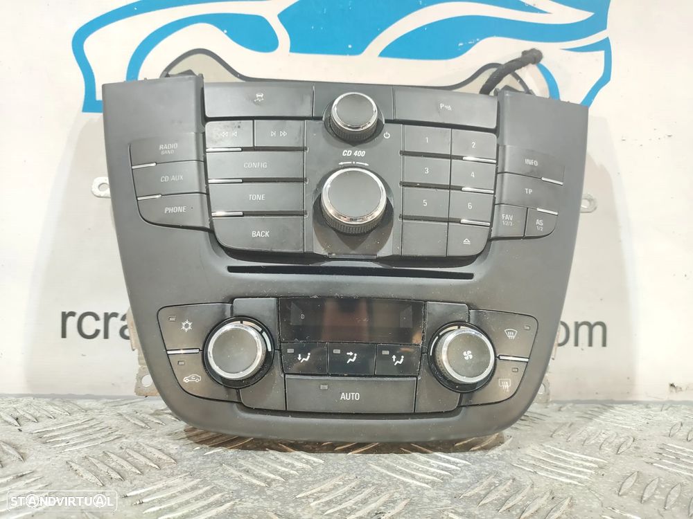 DISPLAY SOFAGEM CHAUFFAGE AR CONDICIONADO AC CLIMATRONIC PAINEL CONTROLO RADIO AUTORADIO OPEL INSIGNIA A G09 GM13321292 GM13273095 - 1