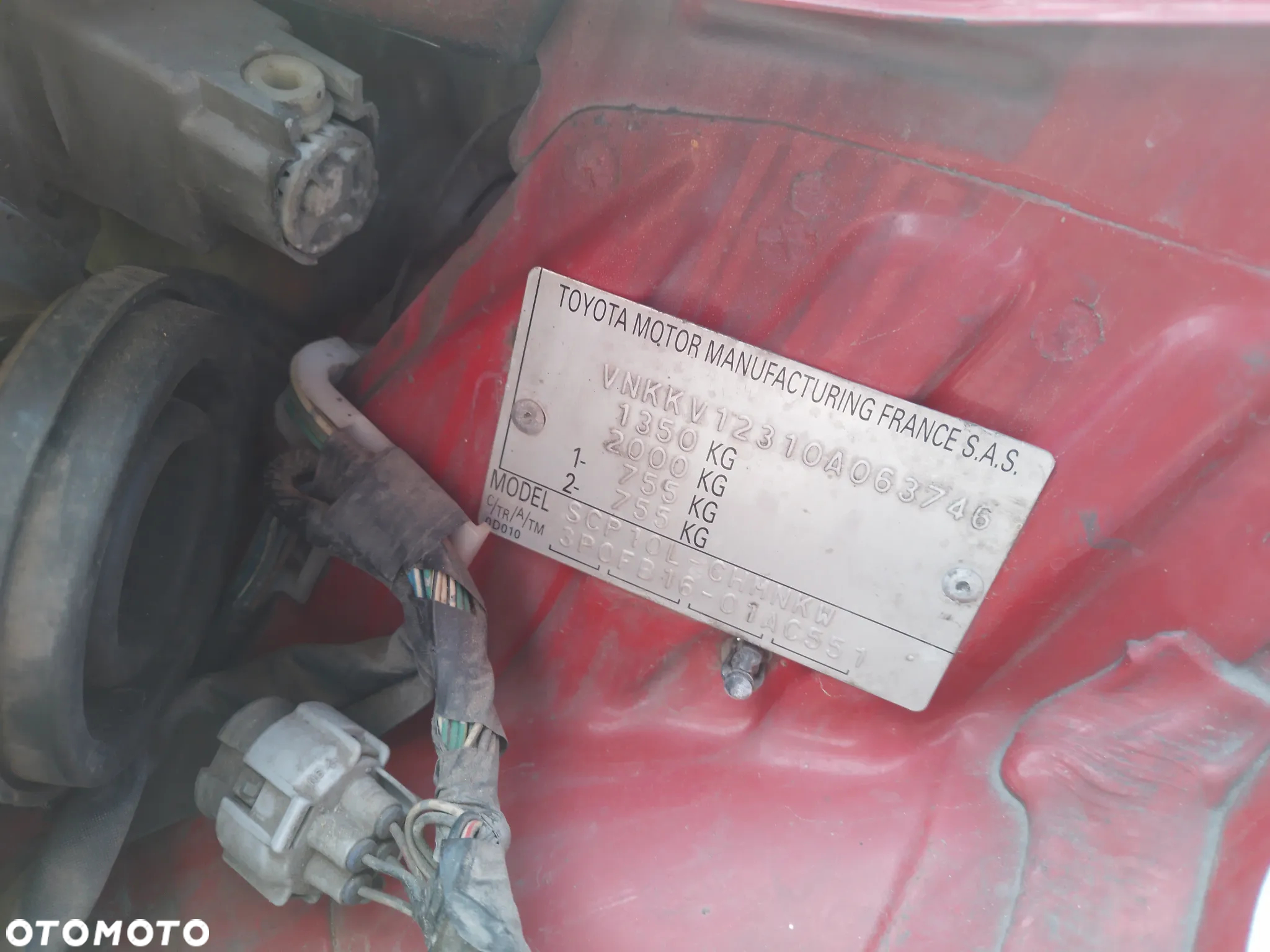 TOYOTA YARIS I 99-03 1SZFE 1.0 16V MASKA 3P0 - 22