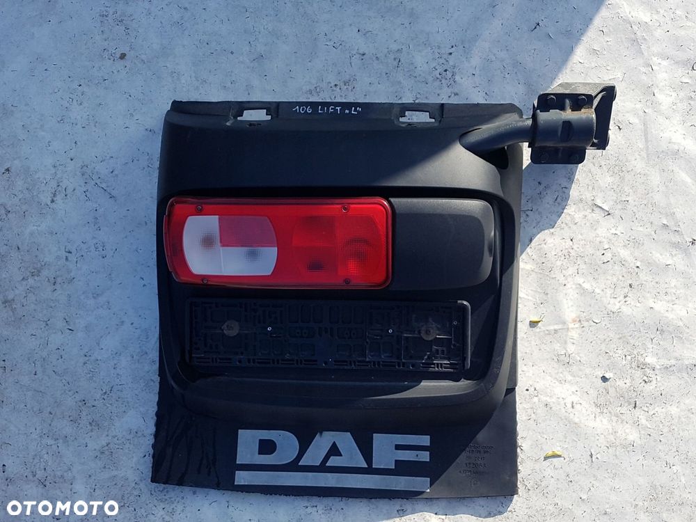 BŁOTNIK ZAKOLE NADKOLE MOCOWANIE LAMPA KOMPLET LEWY DAF XF 106 CF EURO 6 - 2