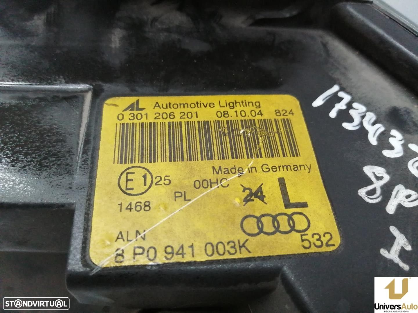 FAROL ESQUERDO AUDI A3 SPORTBACK 2004 -8P0941003K - 3