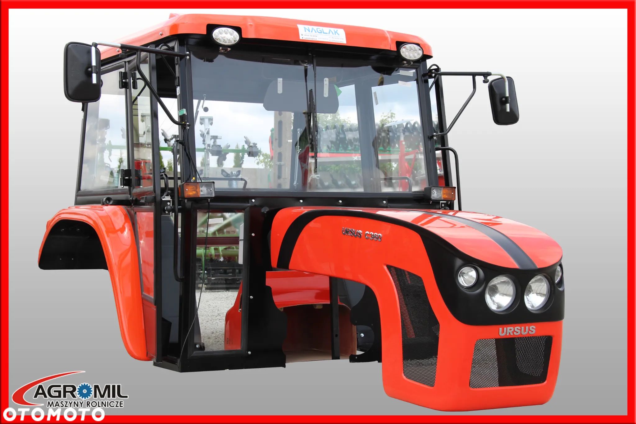 Kabina C360 maska C- 360 Naglak zestaw czerwony kabiny maski - 1