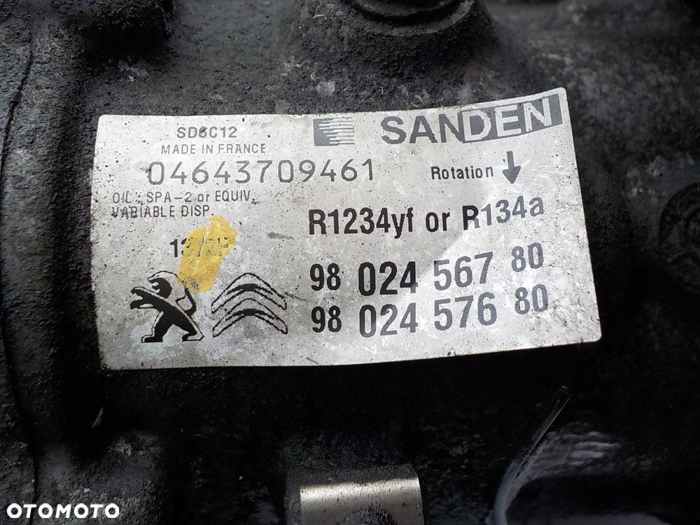 CITROEN C4 CACTUS 1.6 BLUE HDI ORG SPRĘŻARKA POMPA KLIMATYZACJI 9802456780 - 4
