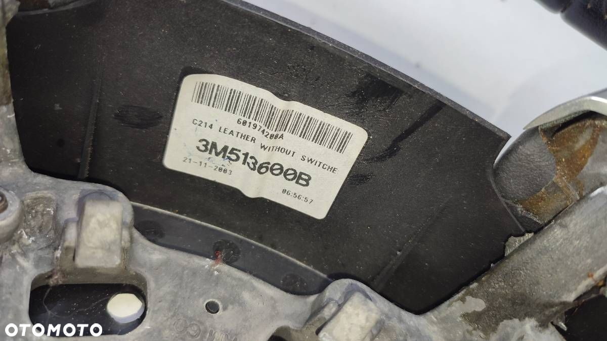 KIEROWNICA CZTERORAMIENNA SKÓRZANA CZARNA FORD S-MAX I MK1 3M513600B - 5
