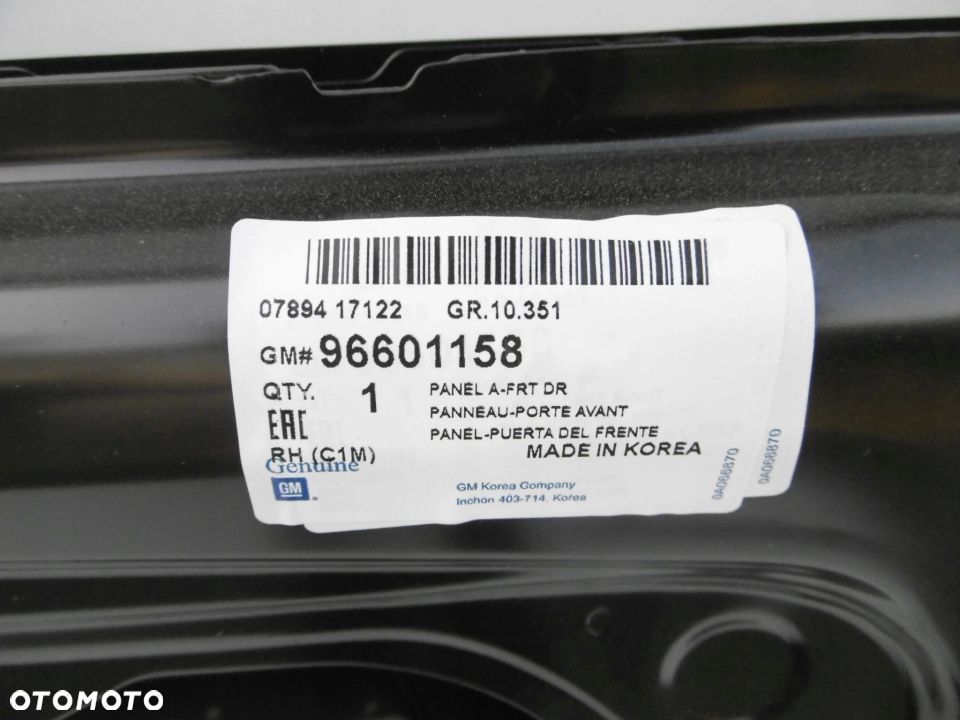CHEVROLET SPARK 05-10 DRzwi prawe przód nowe oryg - 5