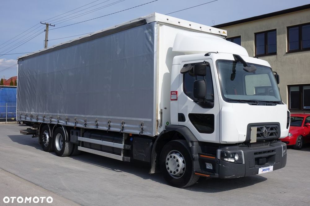 Renault D26 WIDE 6x2 / FIRANKA / EURO6 / AUTOMAT / NOWE PLANDEKI / OŚ PODNOSZONA I SKRĘTNA / WINDA ZAŁADUNKOWA - 3