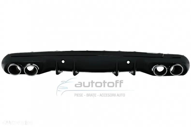 Bara Fata cu Difuzor si ornamente evacuare compatibil cu Mercedes C-Class W205 S205 (2014-2020) C63 Design - 5