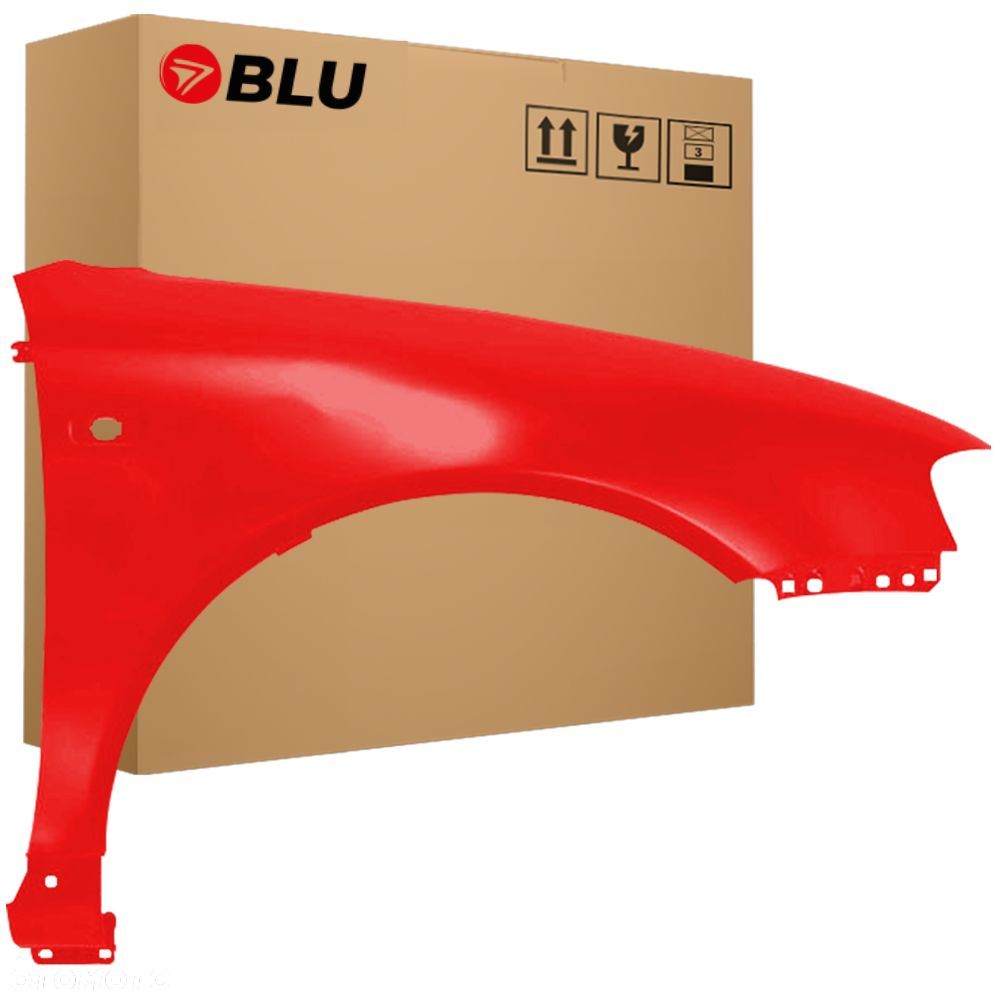 BLU Błotnik AUDI A3 8L LIFT LY3H prawy czerwony 2000-2003 przód LaserRot - 1