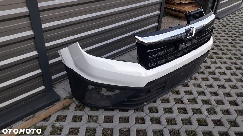 Maska błotniki zderzak chłodnice lampy   przód pas belka Man TGE Crafter 7C  biały biała - 8