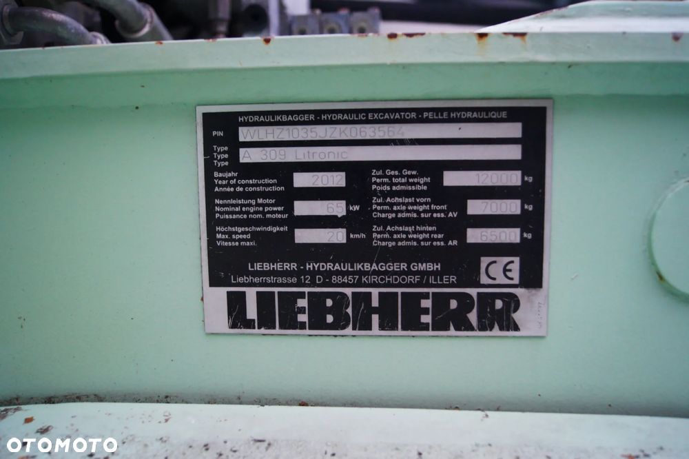 Liebherr 309 LITRONIC KLIMA LAKIER ORGINAŁ NOWE OPONY ( 311 312 TEREX CAT ) - 9