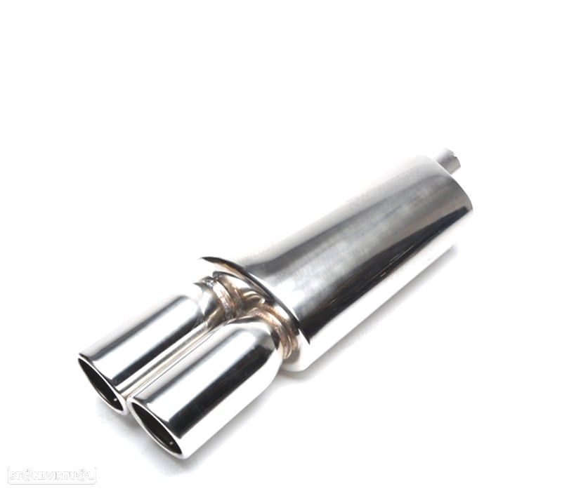 PANELA DE ESCAPE INOX UNIVERSAL DUPLA SAÍDA DIAGONAL - 1