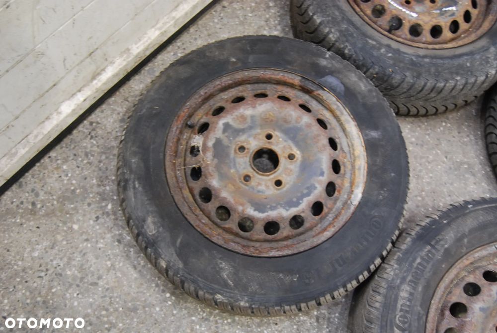 FELGI STALOWE + OPONY ZIMOWE 1K0601027C 5X112 ET47 6J VW GOLF V TOURAN 195/65R15 - 3