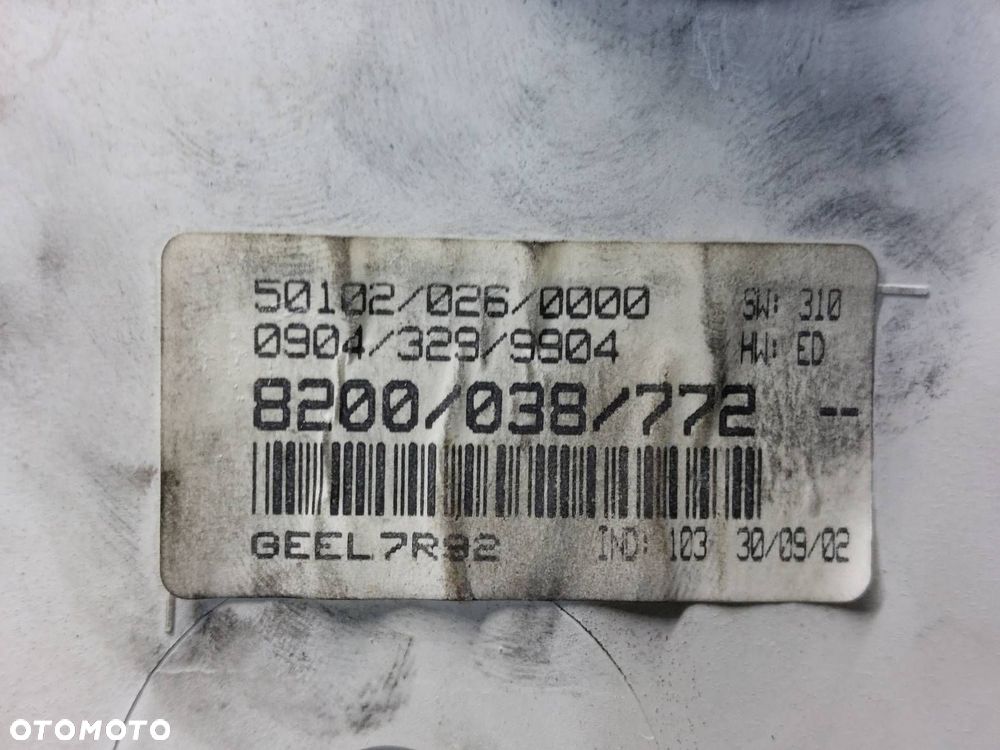 ZESTAW STARTOWY RENAULT SCENIC I LIFT 1.6 16V 8200046488 7700114024 - 8