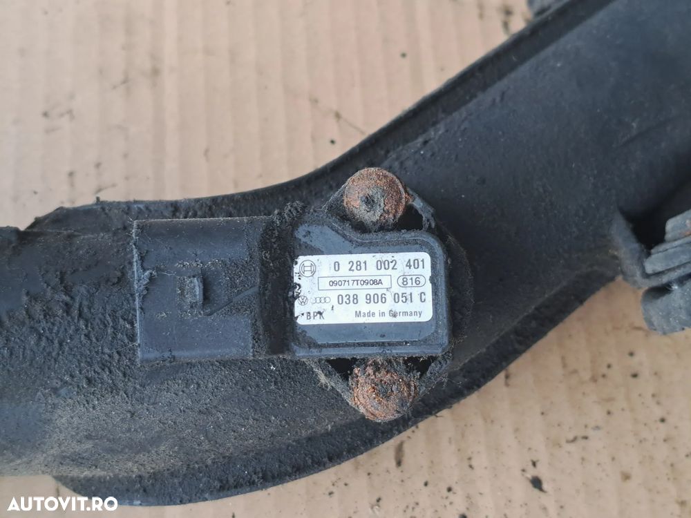 Tub tubulatura furtun intercooler Senzor presiune gaze evacuare MAP Originale VW Passat B6, B7, Tiguan 5N, Golf 5, 6, Audi A3, A4, A5 - 3