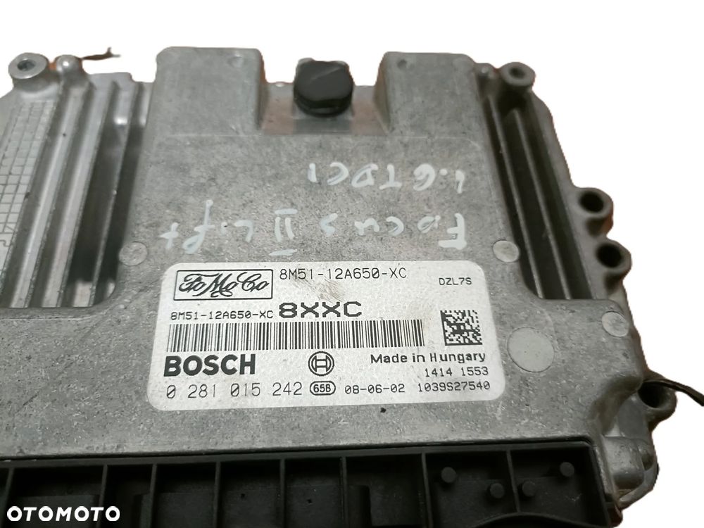FORD FOCUS MK2 04-11 LIFT 1,6 TDCI STEROWNIK KOMPUTER FOMOCO BOSCH 8M51-12A650-XC 0281015242 * - 2